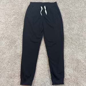 SP Active Jogger Sweatpants Mens Small‎ Black Fleece Elastic Cuff Drawstring